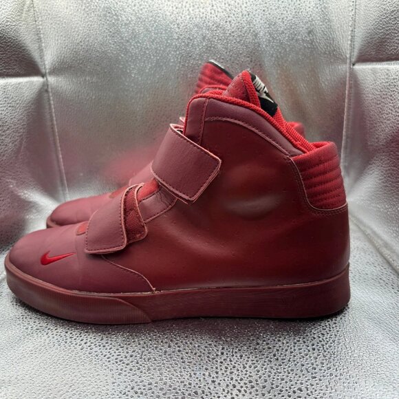 Size 11.5 Nike Flystepper 2K3 Team Red Leather Basketball Sneakers 644576-667 - Picture 6 of 10